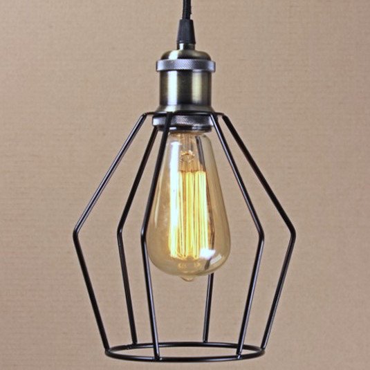 Подвесной светильник Wire Cage Pendant Trew Black Черный Подвесной светильник Wire Cage Pendant Trew Black Черный в Волгограде | Loft Concept