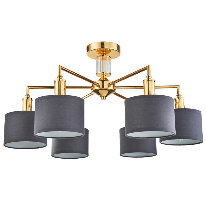 Люстра Laurent Chandelier grey 65 Глянцевое золото Серый Прозрачный Люстра Laurent Chandelier grey 65 Глянцевое золото Серый Прозрачный в Волгограде | Loft Concept