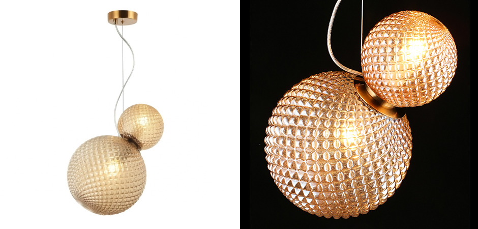 Подвесной светильник Perforated Bubbles с темным плафоном Подвесной светильник Perforated Bubbles с темным плафоном - Loft-Concept в Волгограде