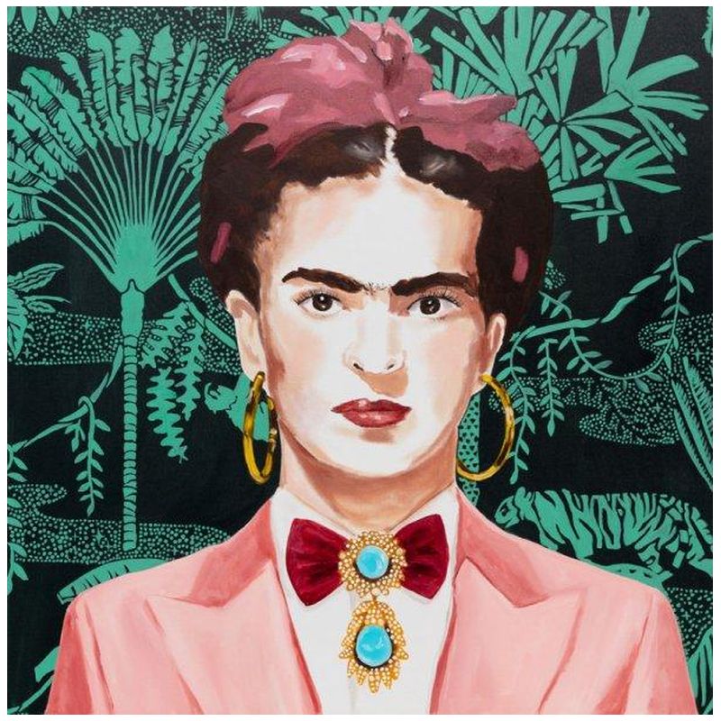 Картина Frida with Pink Power Suit and Jungle Wallpaper Мульти Картина Frida with Pink Power Suit and Jungle Wallpaper Мульти в Волгограде | Loft Concept