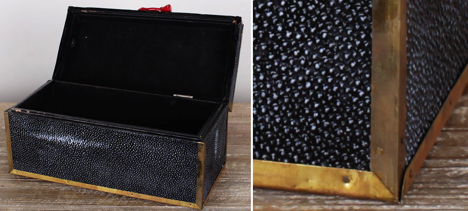 Шкатулка из ската Black Caviar Red Coral - Loft-Concept в Волгограде