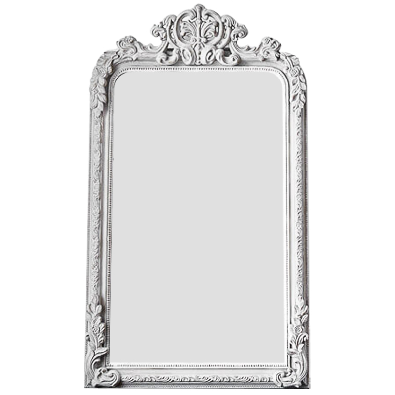 Зеркало Aged White Mirror Белый винтажная патина   Античное зеркальное стекло в Волгограде | Loft Concept 