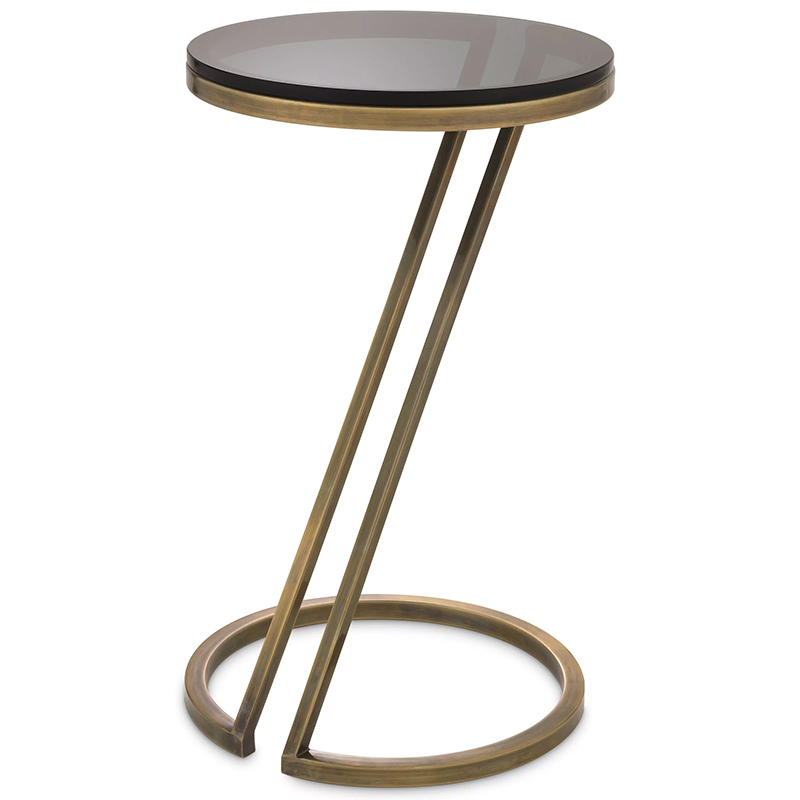 Приставной стол Eichholtz Side Table Falcone Brass Латунь Стекло Смок Приставной стол Eichholtz Side Table Falcone Brass Латунь Стекло Смок в Волгограде | Loft Concept