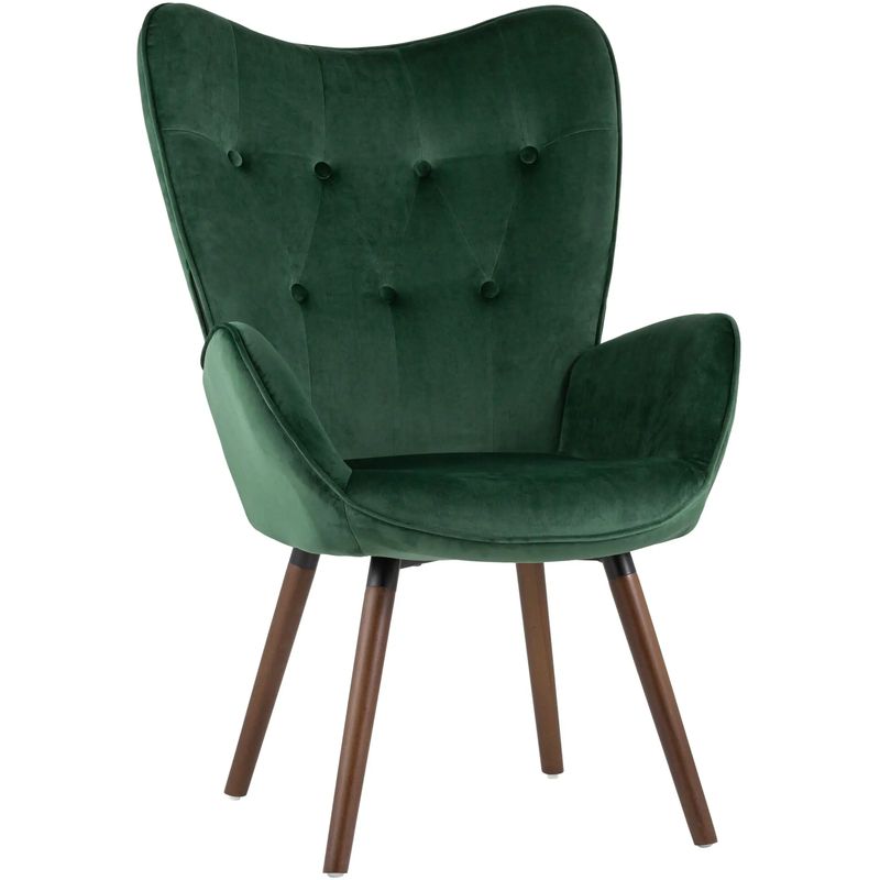 Полукресло Зеленый Велюр Grandee Chair Зеленый Коричневый Полукресло Зеленый Велюр Grandee Chair Зеленый Коричневый в Волгограде | Loft Concept