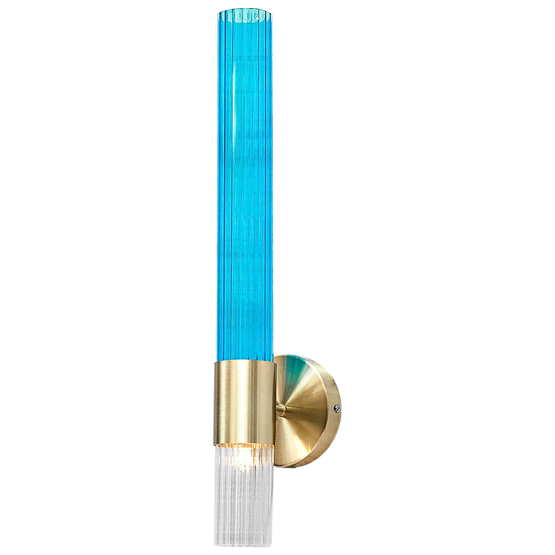 Бра Lucia Tube Sconce Прозрачный Глянцевое золото Голубой Бра Lucia Tube Sconce Прозрачный Глянцевое золото Голубой в Волгограде | Loft Concept