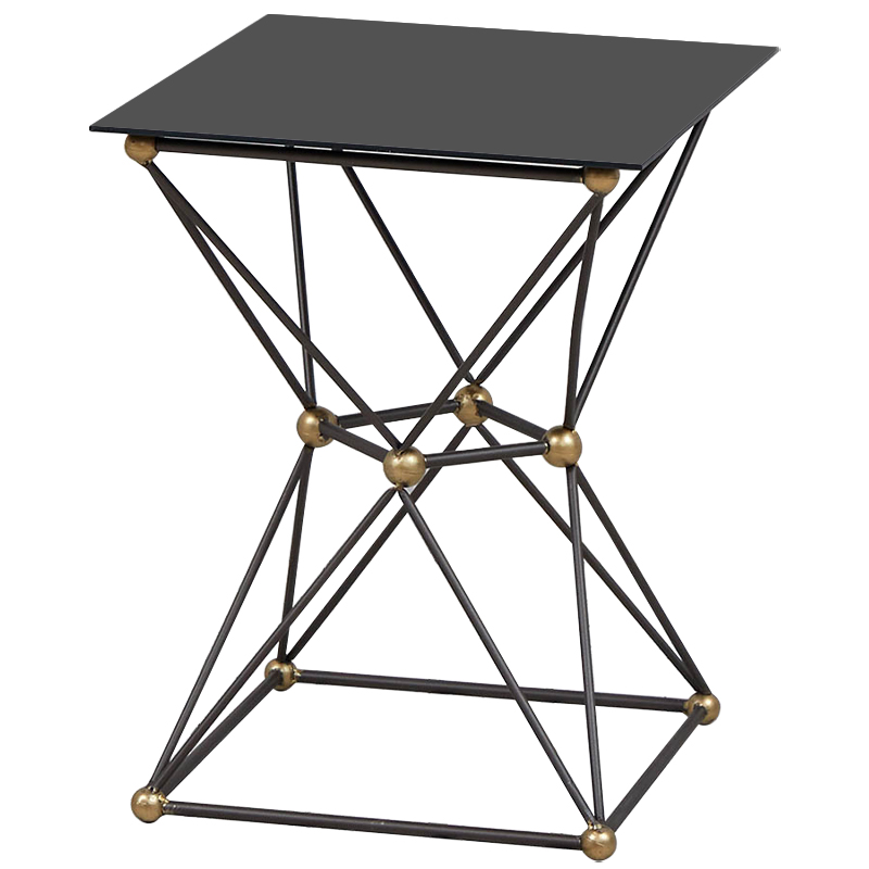 Приставной стол Rubio Side Table Черный Золотой Приставной стол Rubio Side Table Черный Золотой в Волгограде | Loft Concept
