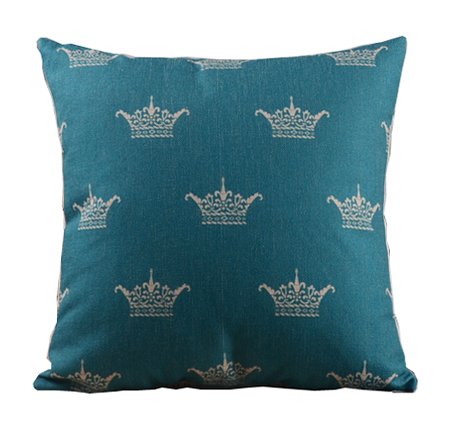 Подушка crown and blue Бирюзовый Подушка crown and blue Бирюзовый в Волгограде | Loft Concept
