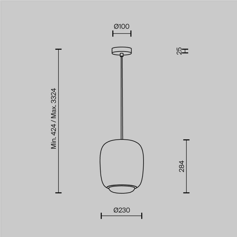 Подвесной светильник Brio Серый 3000К 12Вт в Волгограде