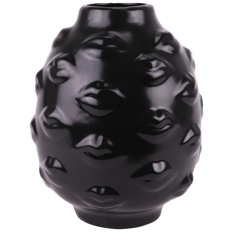 Ваза GILDED GALA ROUND BLACK Vase Черный Ваза GILDED GALA ROUND BLACK Vase Черный в Волгограде | Loft Concept