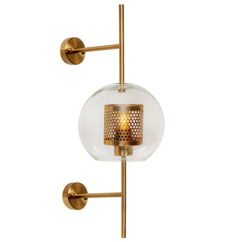 Бра Perforation Wall Lamp Gold 58 Золотой Прозрачное Стекло Бра Perforation Wall Lamp Gold 58 Золотой Прозрачное Стекло в Волгограде | Loft Concept