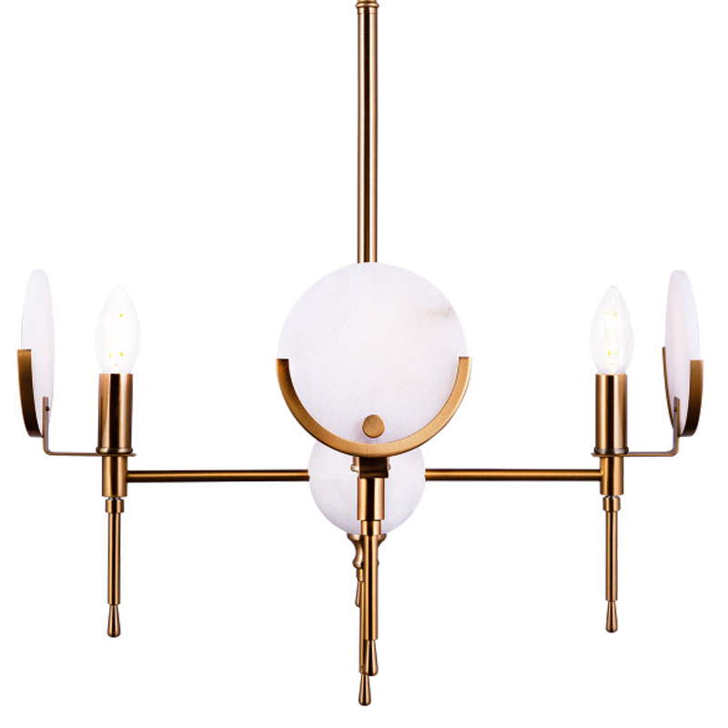 Люстра Levanzo Chandelier 50 Золотой Белое матовое стекло Люстра Levanzo Chandelier 50 Золотой Белое матовое стекло в Волгограде | Loft Concept