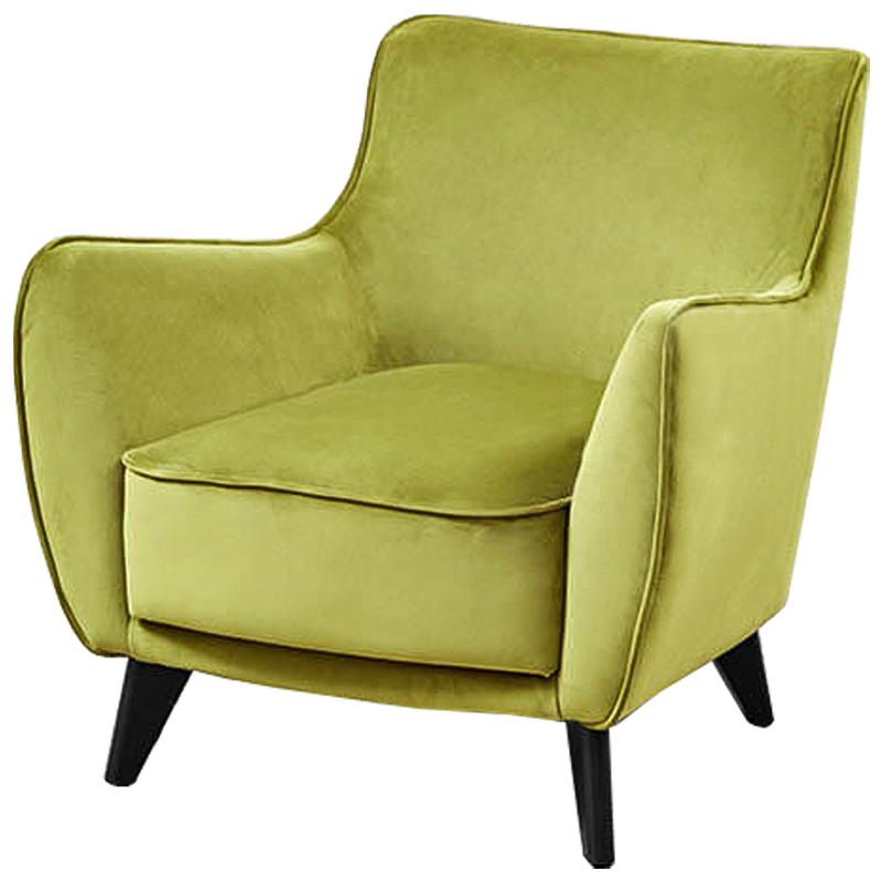 Кресло Light Green Softness Chair Салатовый Коричневый Кресло Light Green Softness Chair Салатовый Коричневый в Волгограде | Loft Concept