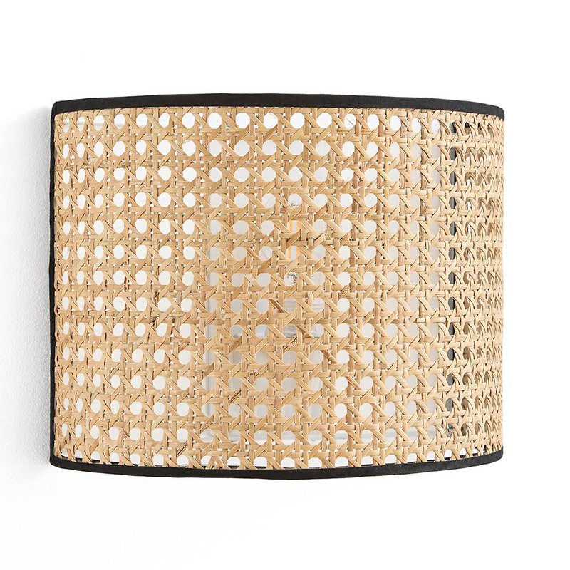 Бра Ottar Wicker Rattan beige black Бежевый Черный Бра Ottar Wicker Rattan beige black Бежевый Черный в Волгограде | Loft Concept