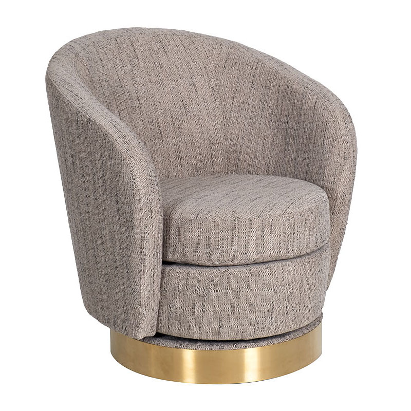 Кресло Julia Armchair Golden Belt Бежево-серый Кресло Julia Armchair Golden Belt Бежево-серый в Волгограде | Loft Concept
