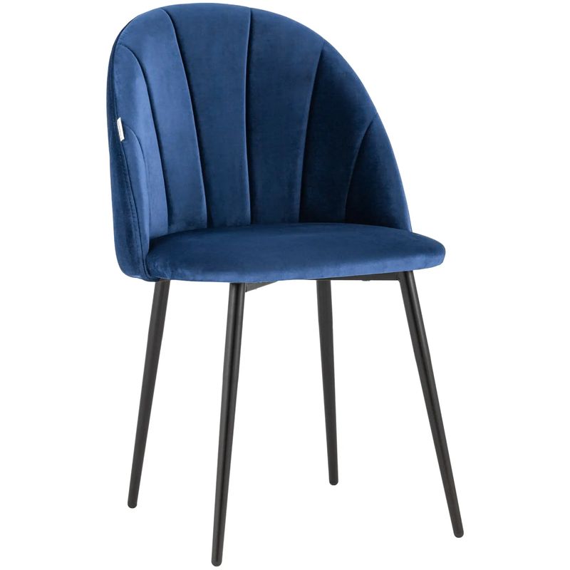 Стул Balsari S Chair Синий Велюр Синий Черный Стул Balsari S Chair Синий Велюр Синий Черный в Волгограде | Loft Concept