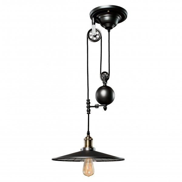 Подвесной светильник Loft Cone Pendant Balance Line 1 Винтажный черный Подвесной светильник Loft Cone Pendant Balance Line 1 Винтажный черный в Волгограде | Loft Concept