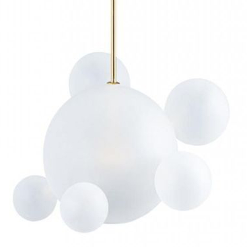 Светильник Giopato & Coombes Bollr Pendant 6 BUBBLE LAMP матовое белое стекло Белый Золотой Светильник Giopato & Coombes Bollr Pendant 6 BUBBLE LAMP матовое белое стекло Белый Золотой в Волгограде | Loft Concept