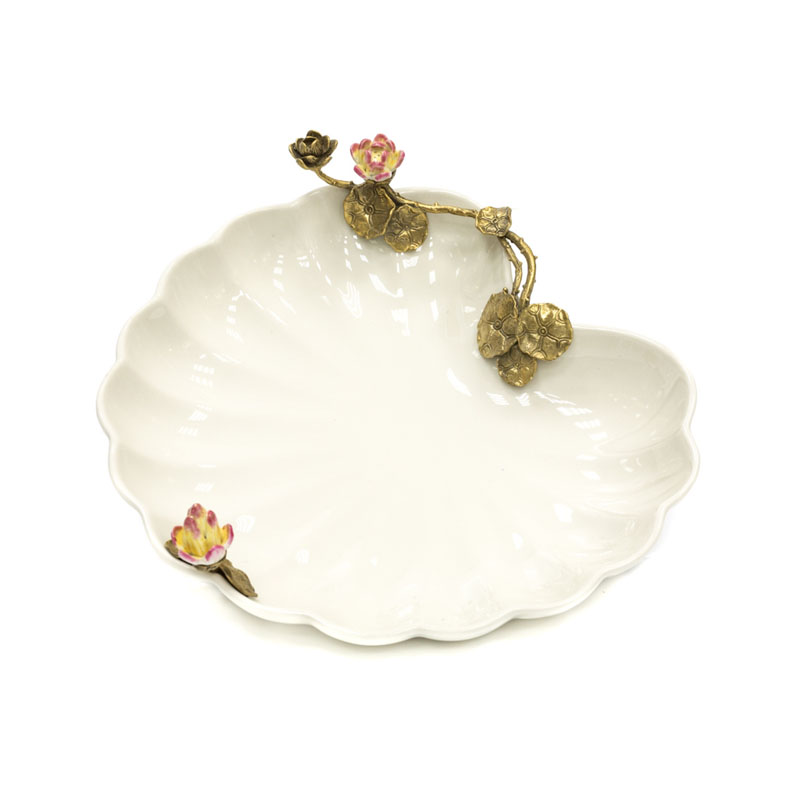 Блюдо Dish White Shell Бронза Белый Блюдо Dish White Shell Бронза Белый в Волгограде | Loft Concept