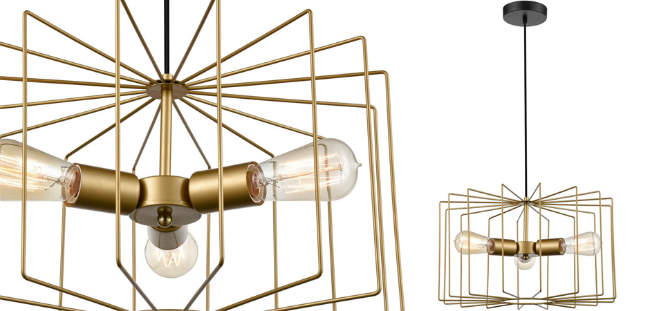 Люстра Cage Wire Color gold Люстра Cage Wire Color gold - Loft-Concept в Волгограде
