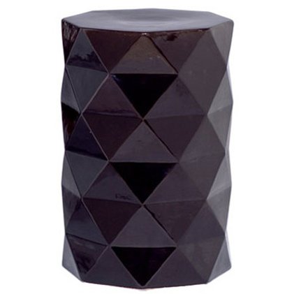 Керамический табурет Octagon Geometric Черный Керамический табурет Octagon Geometric Черный в Волгограде | Loft Concept