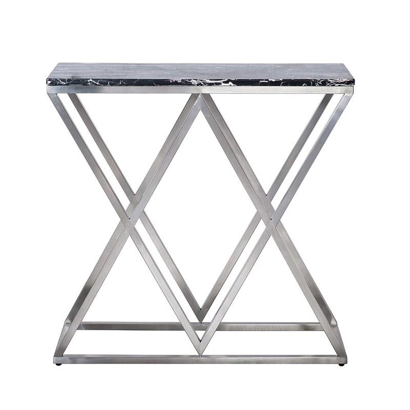Консоль Ribero Console Черный Мрамор Nero Хром Консоль Ribero Console Черный Мрамор Nero Хром в Волгограде | Loft Concept