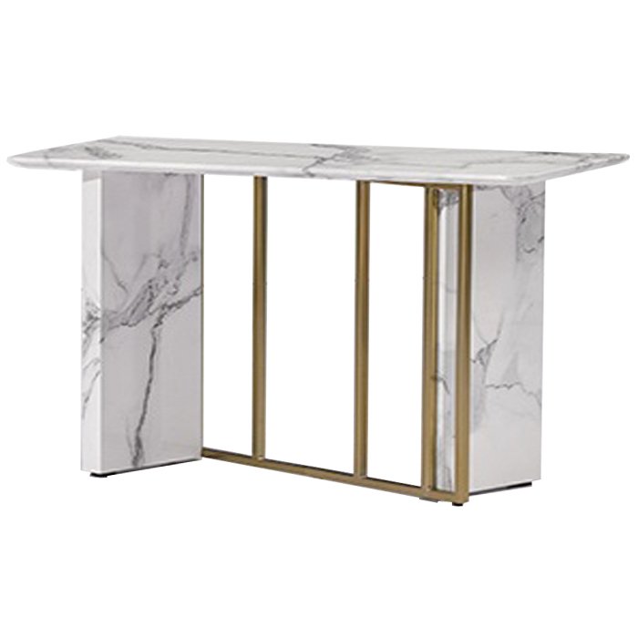Консоль Marble Corner Белый Латунь Консоль Marble Corner Белый Латунь в Волгограде | Loft Concept