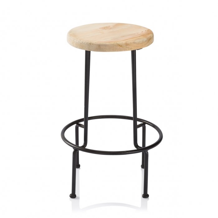 Барный стул Industrial Iron Linden Bar Stool Древесина Черный Барный стул Industrial Iron Linden Bar Stool Древесина Черный в Волгограде | Loft Concept