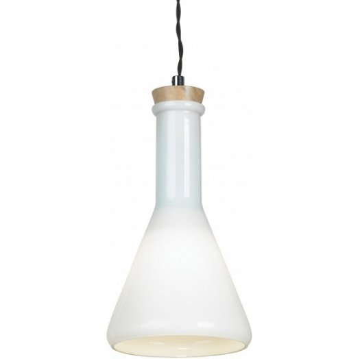 Подвесной светильник Glass Bottle Light 1 Белый Подвесной светильник Glass Bottle Light 1 Белый в Волгограде | Loft Concept