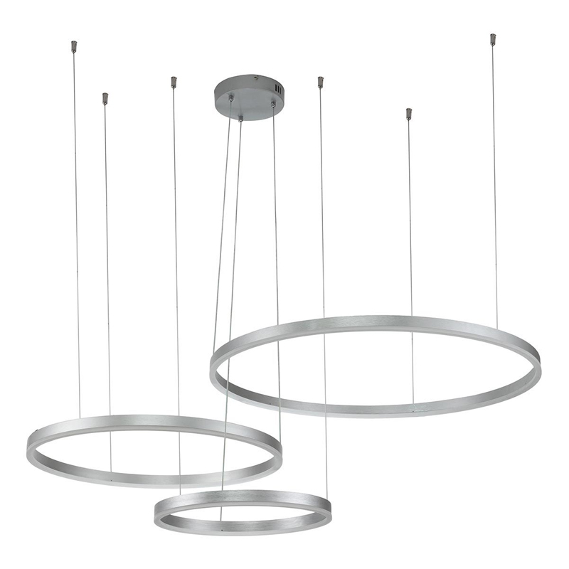 Подвесной светильник Neo Circles Triple Silver Серебряный Подвесной светильник Neo Circles Triple Silver Серебряный в Волгограде | Loft Concept