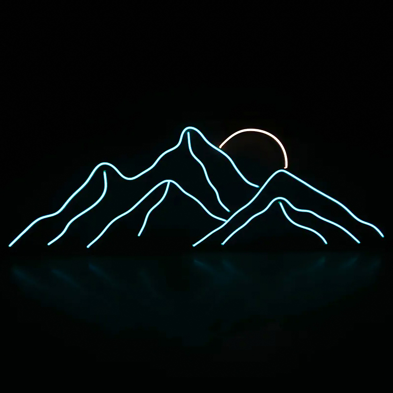 Неоновая настенная лампа Mountains Neon Wall Lamp Прозрачный Бирюзовый Оранжевый Неоновая настенная лампа Mountains Neon Wall Lamp Прозрачный Бирюзовый Оранжевый в Волгограде | Loft Concept