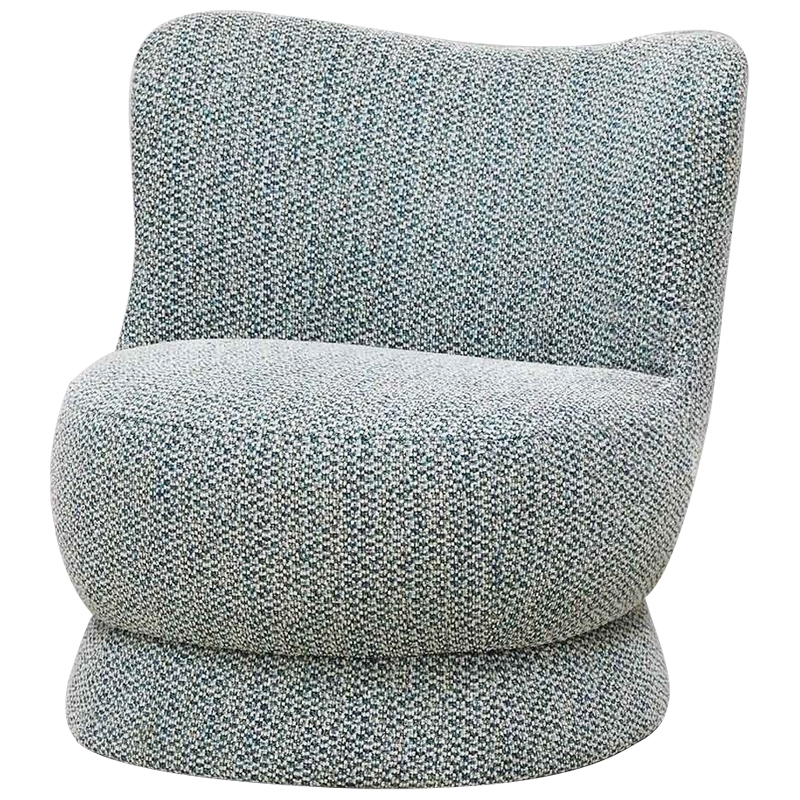 Дизайнерское мягкое кресло без подлокотников в голубой пестрой обивке Roux Armchair Голубой Дизайнерское мягкое кресло без подлокотников в голубой пестрой обивке Roux Armchair Голубой в Волгограде | Loft Concept