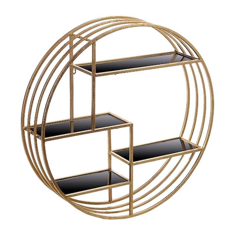 Полка Quaternion Circle Gold Золотой Желтый Полка Quaternion Circle Gold Золотой Желтый в Волгограде | Loft Concept