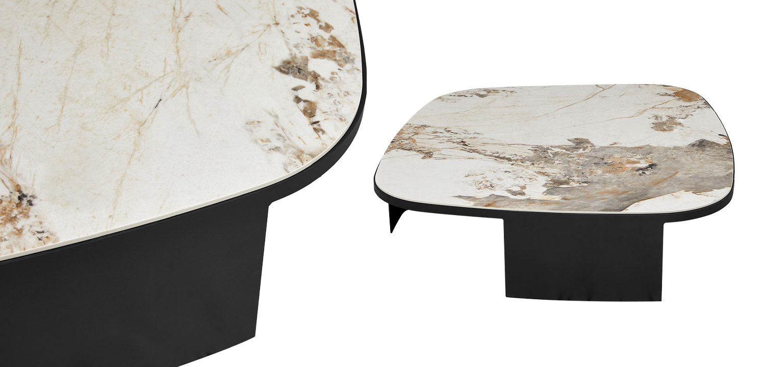 Кофейный стол с каменной столешницей Keir Coffee Table - фото