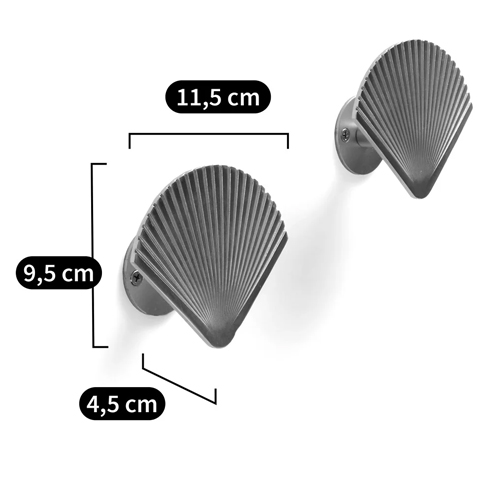 Комплект из 2-х настенных крючков из металла Shell Wall Hooks Комплект из 2-х настенных крючков из металла Shell Wall Hooks в Волгограде