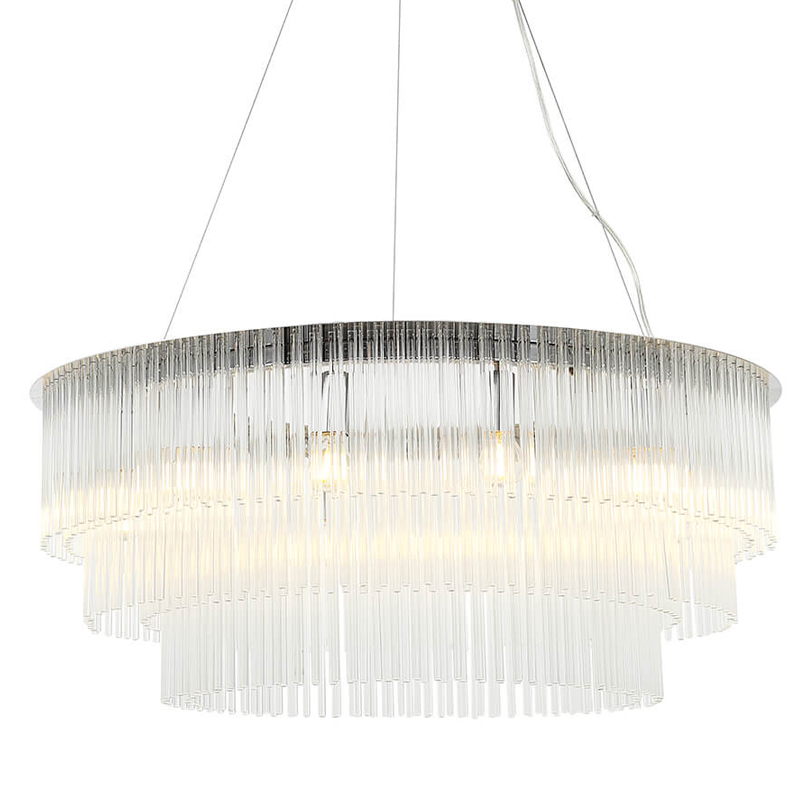 Люстра Harrison Chandelier chrome 12 lamp Хром Прозрачный в Волгограде | Loft Concept 