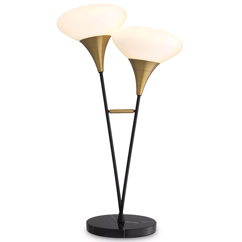 Настольная лампа Eichholtz Table Lamp Duco Белый Черный Латунь Черный Мрамор Nero Настольная лампа Eichholtz Table Lamp Duco Белый Черный Латунь Черный Мрамор Nero в Волгограде | Loft Concept