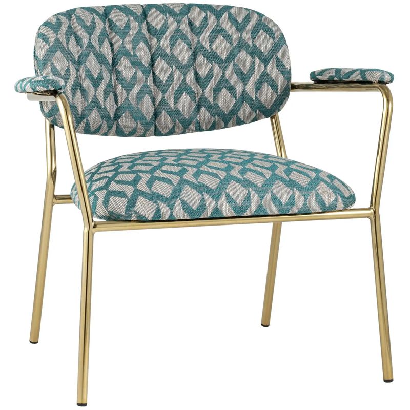 Полукресло Singer Chair Голубой Орнамент Голубой пастельный Золотой Полукресло Singer Chair Голубой Орнамент Голубой пастельный Золотой в Волгограде | Loft Concept