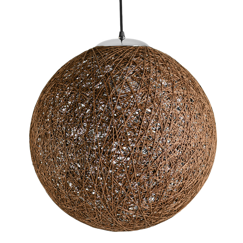 Подвесной светильник Moooi Thread Papier Mache Lamp brown Коричневый Подвесной светильник Moooi Thread Papier Mache Lamp brown Коричневый в Волгограде | Loft Concept