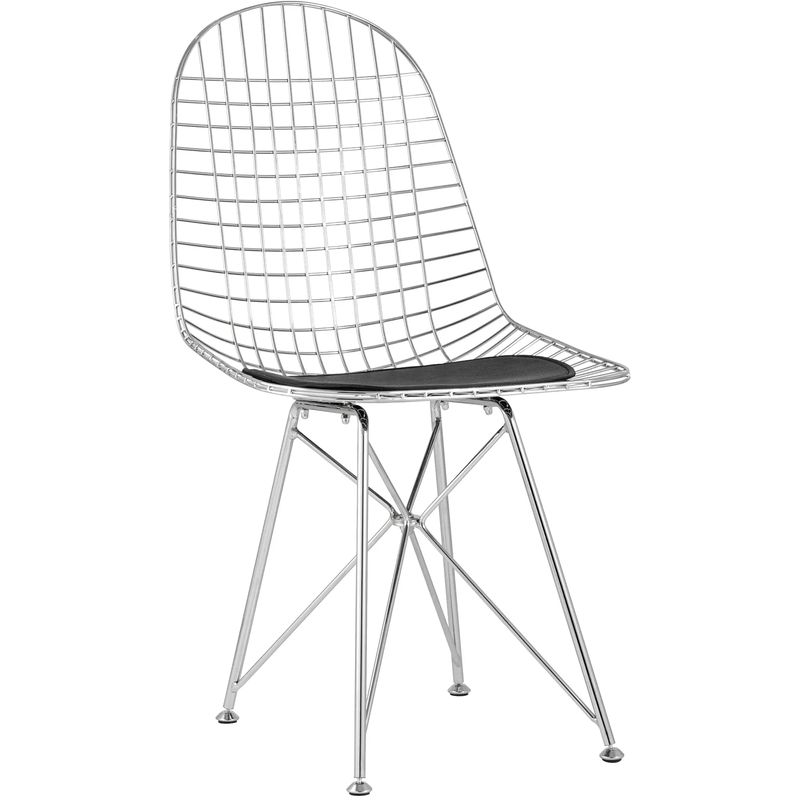 Стул Bertoia S Chair Хромированный Металл Хром Черный Стул Bertoia S Chair Хромированный Металл Хром Черный в Волгограде | Loft Concept