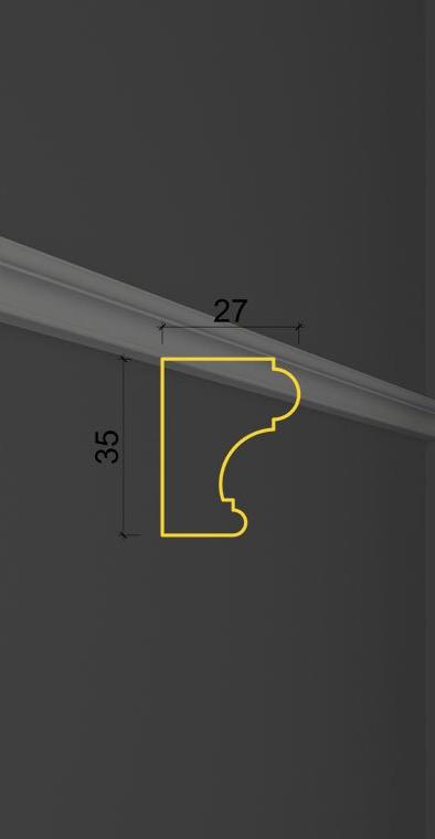 Гладкий молдинг MT-28 в Волгограде