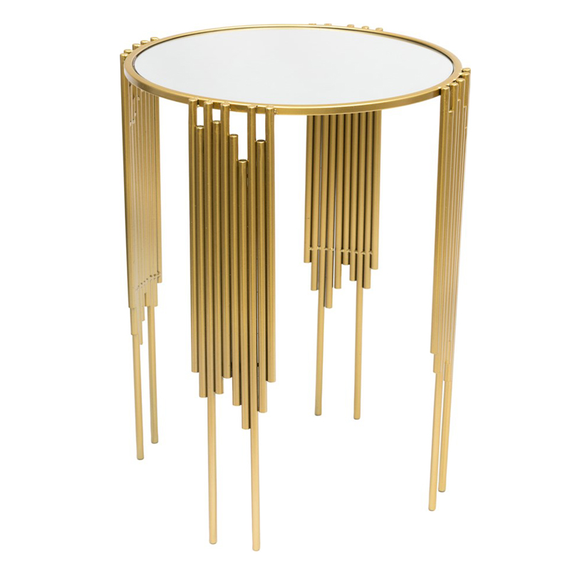 Приставной стол Interior Table зеркальная столешница Золотой Белый Приставной стол Interior Table зеркальная столешница Золотой Белый в Волгограде | Loft Concept