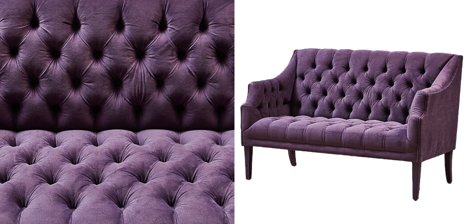 Диван Morton Capitone Sofa лиловый лен Диван Morton Capitone Sofa лиловый лен - Loft-Concept в Волгограде