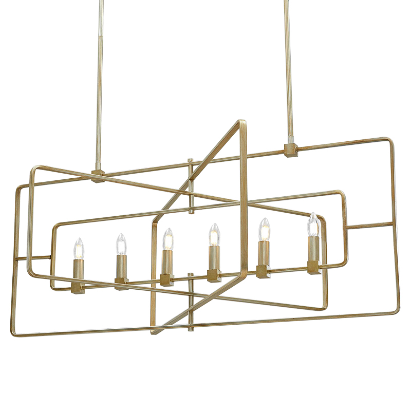 Люстра Macleod Linear Chandelier Золотой Люстра Macleod Linear Chandelier Золотой в Волгограде | Loft Concept