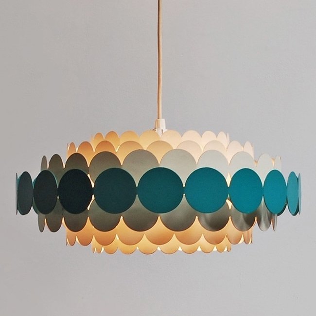Люстра Doria Leuchten hanging lamp Бирюзовый Белый Люстра Doria Leuchten hanging lamp Бирюзовый Белый в Волгограде | Loft Concept