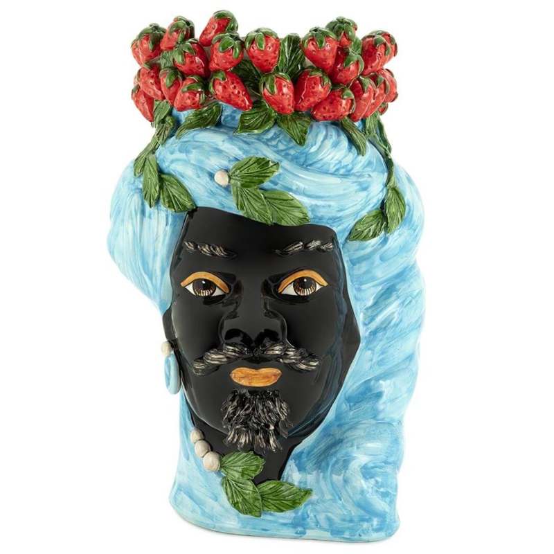 Ваза VASE STRAWBERRIES HEAD MAN BIG Blue Красный Голубой Ваза VASE STRAWBERRIES HEAD MAN BIG Blue Красный Голубой в Волгограде | Loft Concept