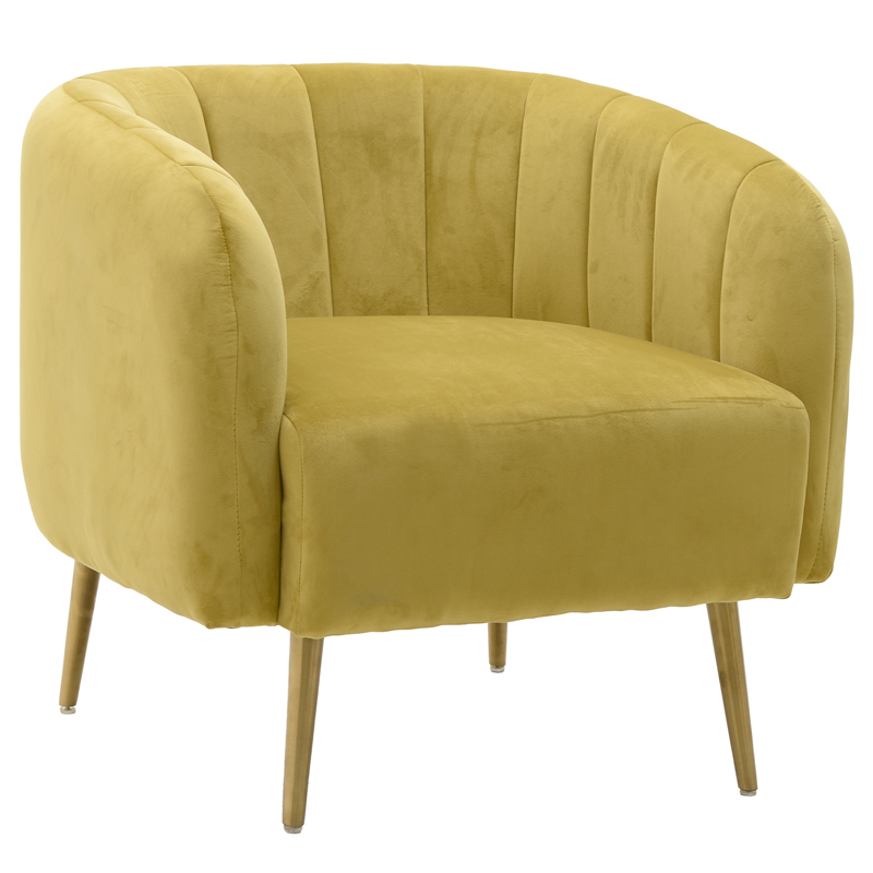 Кресло Donsia Armchair yellow Желтый Золотой Кресло Donsia Armchair yellow Желтый Золотой в Волгограде | Loft Concept