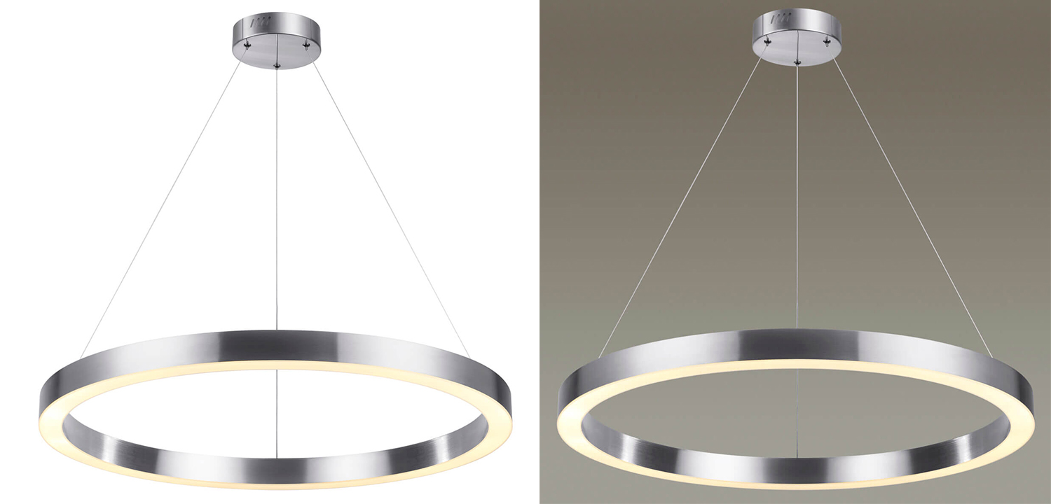 Подвесной светильник Nickel Ribbon Ring 80 - фото