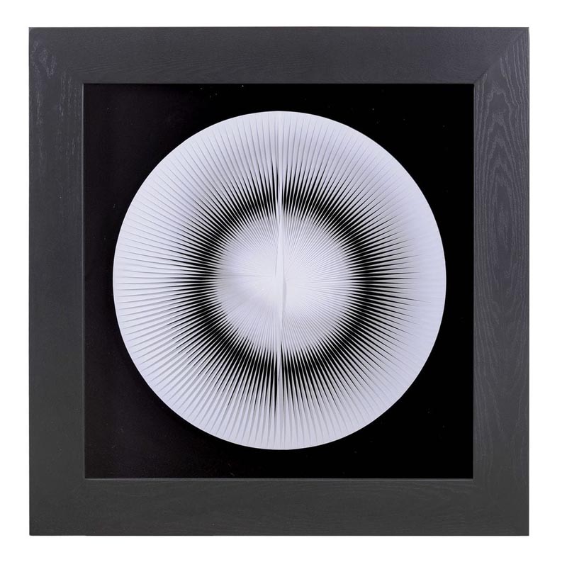 Панно Guinevere optical circle Серебряный Черный Панно Guinevere optical circle Серебряный Черный в Волгограде | Loft Concept