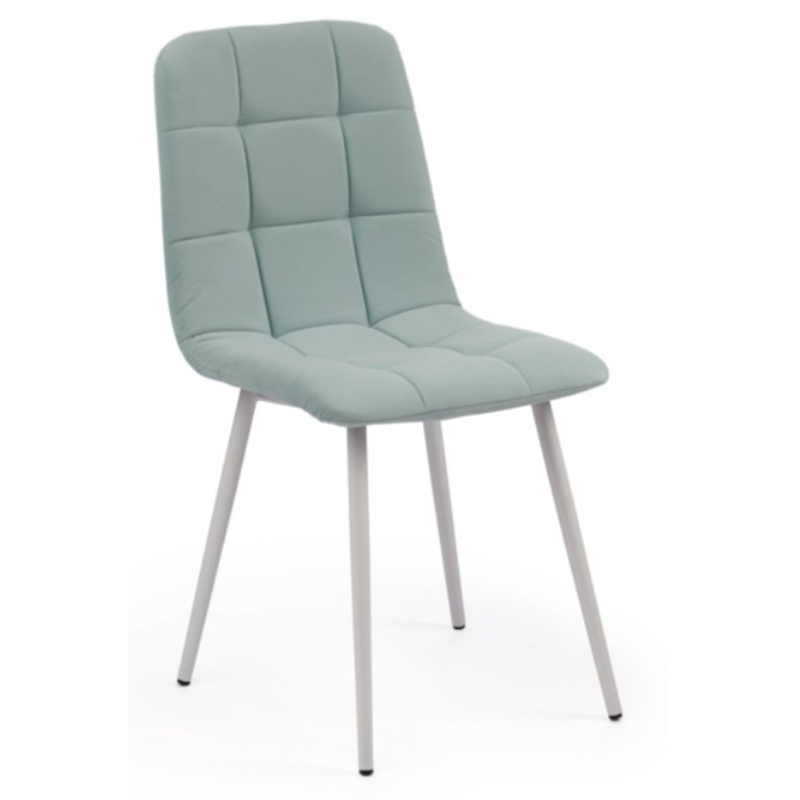 Стул Nancy Velour Light Blue Chair Светло-голубой Черный в Волгограде | Loft Concept 