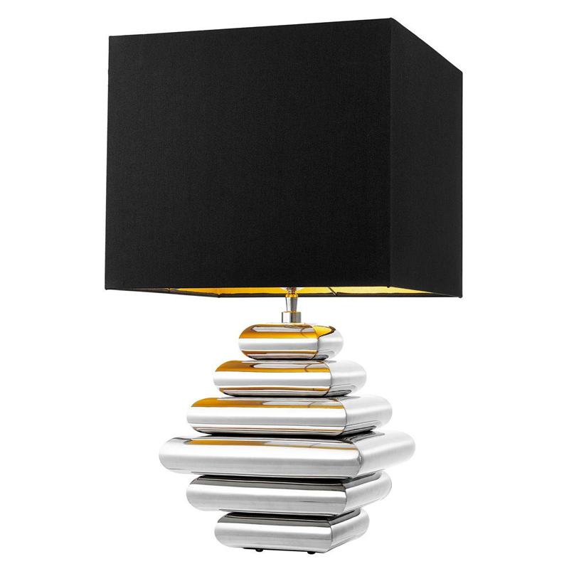 Настольная лампа Eichholtz Table Lamp Belmond Никель Черный Настольная лампа Eichholtz Table Lamp Belmond Никель Черный в Волгограде | Loft Concept